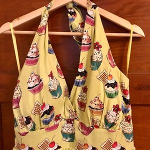 NWT Lindy Bop Marilyn Cupcake Halter Swing Dress
